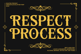 Crafting with the Respect Process Font