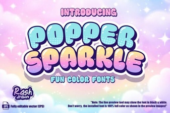 Sparkle Popper Fonts for Creative Design Projects