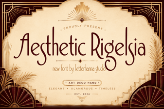 Aesthetic Rigelsia Font Design & Creative Applications