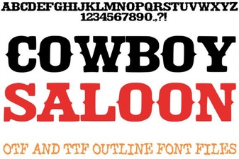 Creative Cowboy Saloon Font Ideas & Projects