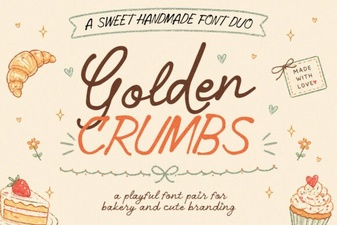 Golden Crumbs Font for Creative Design Projects